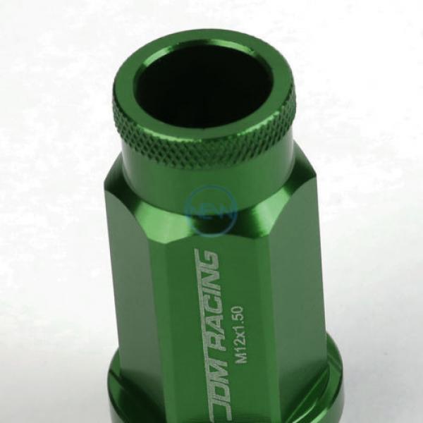 20pcs M12x1.5 Anodized 50mm Tuner Wheel Rim Locking Acorn Lug Nuts+Key Green #3 image