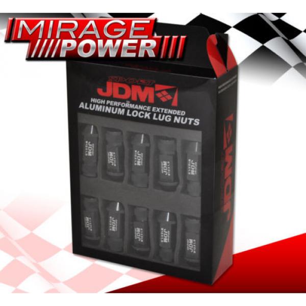 Universal 12Mmx1.5 Locking Lug Nuts Thread Pitch Drag Performance Rims Set Black #3 image