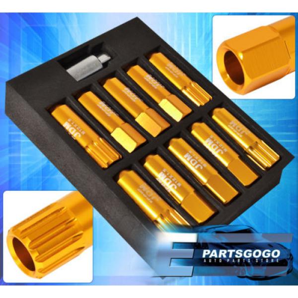 FOR FORD M12x1.5MM LOCKING LUG NUTS OPEN END EXTEND ALUMINUM 20 PIECE SET GOLD #2 image