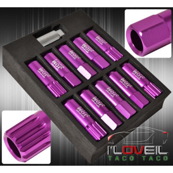 FOR HONDA 12x1.5MM LOCKING LUG NUTS DRIFTING HEAVY DUTY ALUMINUM 20PC SET PURPLE #2 image