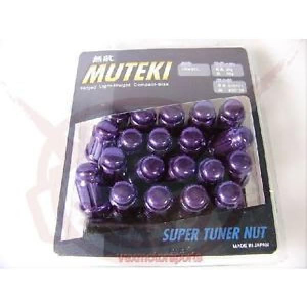 MUTEKI PURPLE CLOSED END 20PCS 12X1.5 WHEEL RIM SPLINE TUNER ACORN LOCK LUG NUTS #1 image