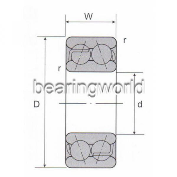 5302  2RS Double Row Sealed Angular Contact Bearing 15 x 42 x 19mm #2 image