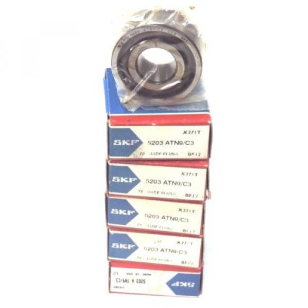 LOT OF 5 NIB SFK 5203 ATN9/C3 DOUBLE ROW BALL BEARINGS 5203ATN9C3 #1 image