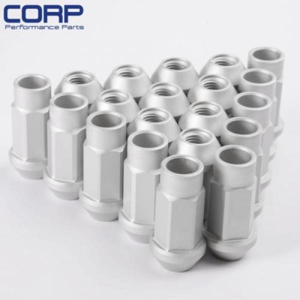 M12X1.5MM 20 PCS Aluminum Wheel Nut Lug Nuts Open Ended With Locking Key Sl #4 image