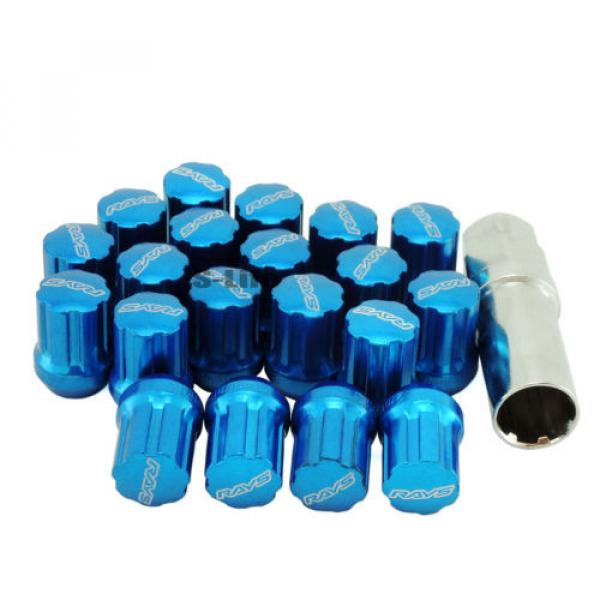 Car M12 1.5mm Steel Racing Wheel Lug Lock Gear Nuts With Installation Tools Blue #1 image