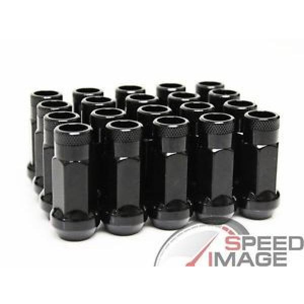 Z RACING BLACK 48MM STEEL OPEN EXTENDED LUG NUTS SET 12X1.25 TUNER 20 PCS SUBARU #1 image