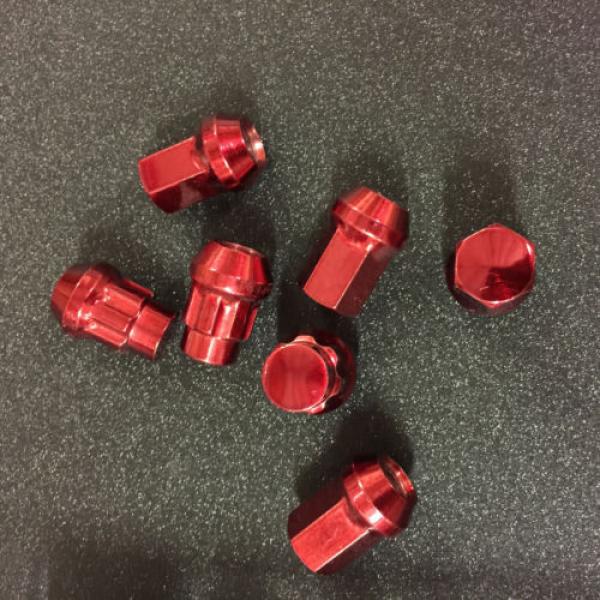 Red 12x1.5 Steel lug nuts &amp; lock 20 pcs honda acura toyota civic integra supra #4 image