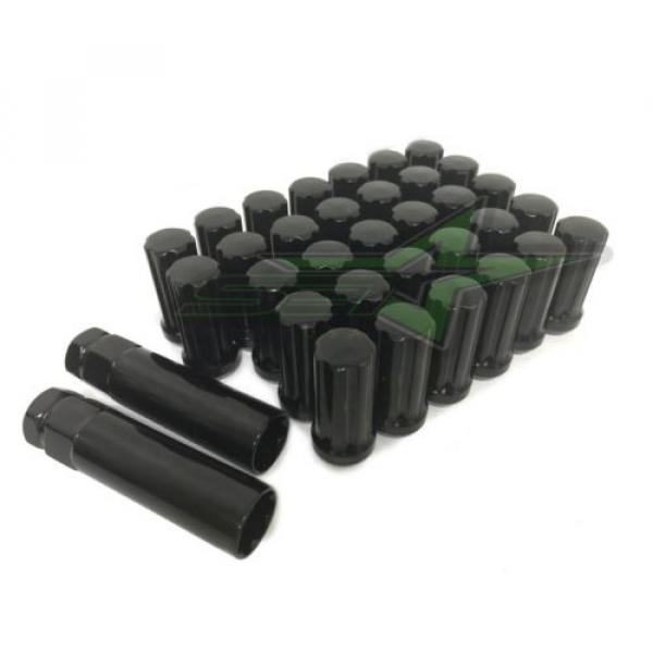 32 PC DODGE RAM 2500 3500 9/16 BLACK TRUCK SPLINE 2&#034; LOCKING LUG NUTS + 2 KEYS #2 image