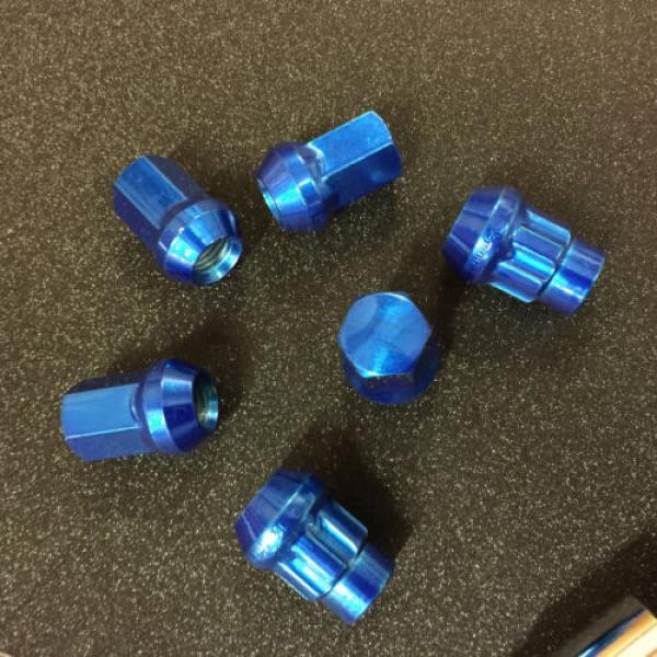 Blue 12x1.5 Steel lug nuts &amp; lock 20 pcs honda acura toyota civic integra supra #4 image