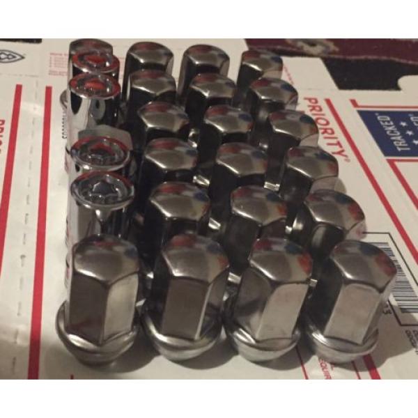 88-16 Silverado Sierra Factory Mcgard Locks &amp; Lug Nuts 14X1.5mm EXPOSED LUGS #2 #4 image