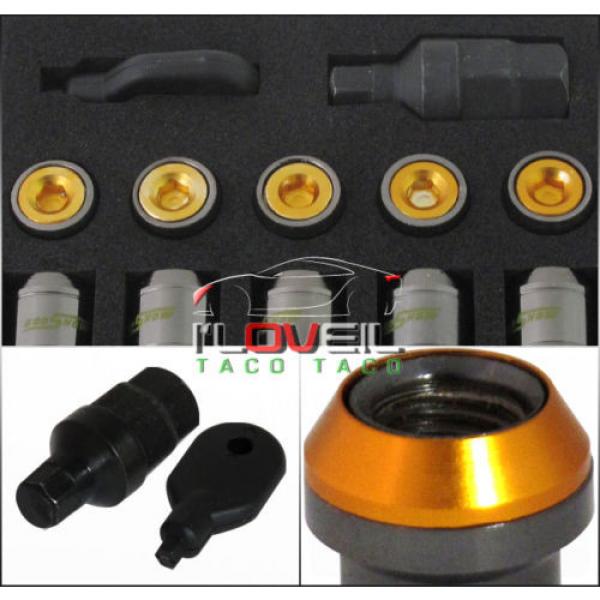 M12X1.5MM 20 PIECES GUNMETAL ORANGE CNC JDM RACING DRIFTING LUG NUTS LOCK SETS #3 image