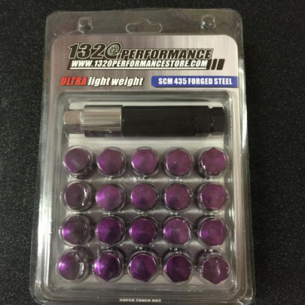 Purple 12x1.5 Steel lug nuts &amp; lock 20 honda acura toyota civic integra supra #2 image