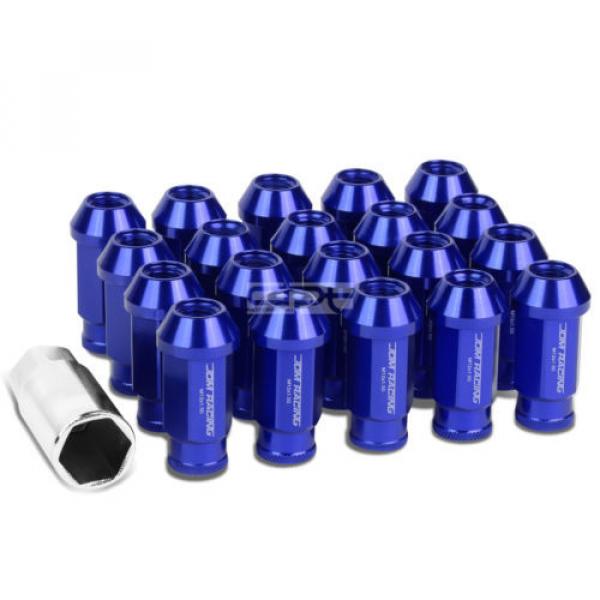 20X M12 X 1.5 LOCKING LUG RACING RIM/WHEEL ACORN TUNER LOCK NUTS+KEY BLUE #1 image