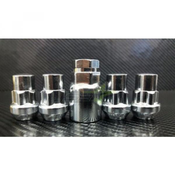 16 CHROME JEEP LUG NUTS + 4 WHEEL LOCKS | 1/2X20 BULGE ACORN 5X4.5 5X114.3 5X5 #4 image