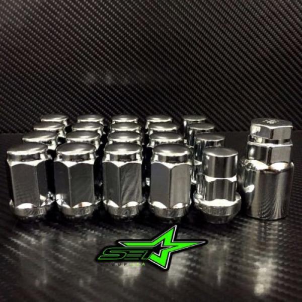 19 CHROME JEEP LUG NUTS + 4 WHEEL LOCKS | 1/2X20 BULGE ACORN 5X4.5 5X114.3 5X5 #1 image