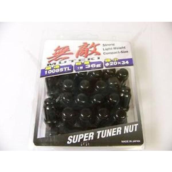 MUTEKI BLACK CLOSED END 20PCS 12X1.5 WHEEL RIM SPLINE TUNER ACORN LOCK LUG NUTS #1 image