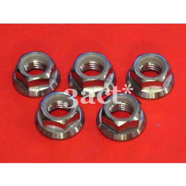 5pcs Titanium/Ti M10 x 1.5 Pitch Sprocket Flange Lock Nut - Honda Suzuki Yamaha #1 image