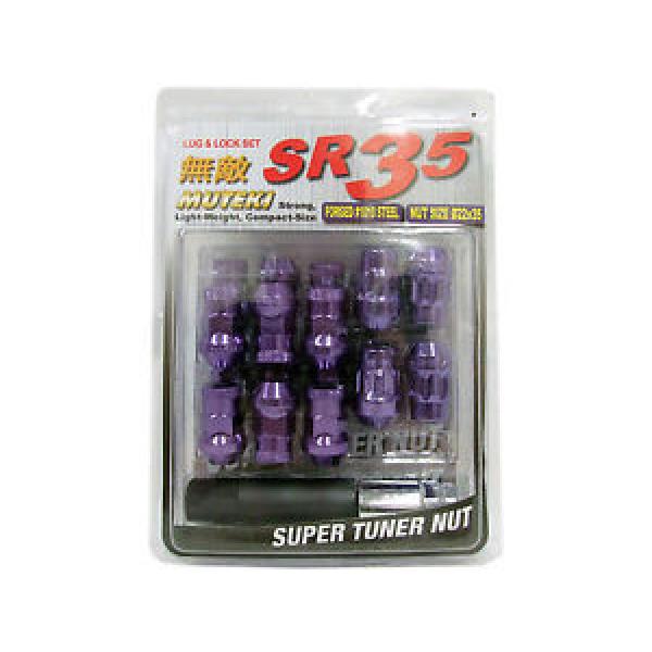 MUTEKI SR35 20PCS WHEELS TUNER LUG + LOCK NUTS (CLOSE END/12X1.5/PURPLE) ## #1 image