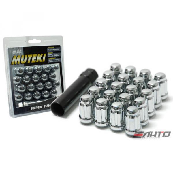 SPLINE 34mm MUTEKI WHEEL LOCK LUG NUT 12x1.25 M12 P1.25 CHROME CLOSE END a #1 image