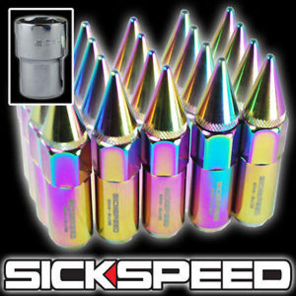 20 NEO CHROME 60MM EXTENDED TUNER LOCKING LUG NUTS LUGS WHEELS/RIMS 12X1.5 L17 #1 image