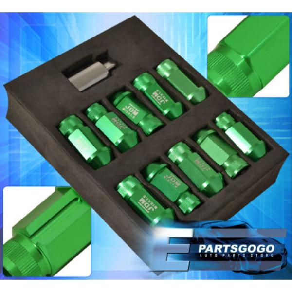 UNIVERSAL M12X1.5 LOCKING LUG NUTS 20 PIECES AUTOX TUNER WHEEL PACKAGE JDM GREEN #2 image