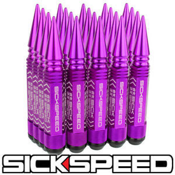 SICKSPEED 20 PC PURPLE 5 1/2&#034; LONG SPIKED STEEL LOCKING LUG NUTS 12X1.25 L12 #1 image