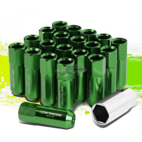 20PC M12 X 1.5 EXTENDED ALUMINUM LUG NUT/WHEEL RIM LOCK+ADAPTER KEY GREEN #1 image