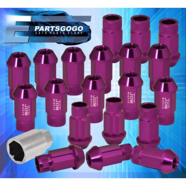 UNIVERSAL 12MMX1.5 LOCKING LUG NUTS RACING ALUMINUM TUNER WHEEL 20PC KIT PURPLE #1 image