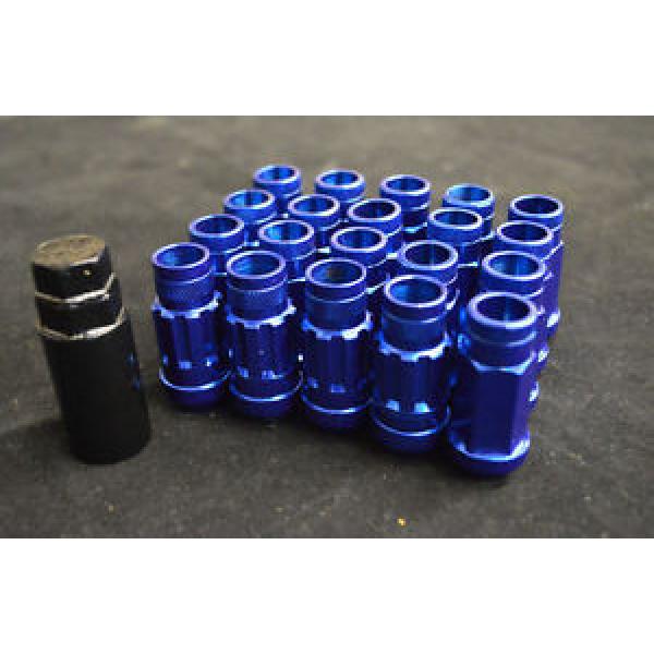 NNR EXT LUG NUT SET W/LOCK FITS NISSAN/DATSUN 12X1.25 BLUE NNR-LN-SWL12125BL #1 image