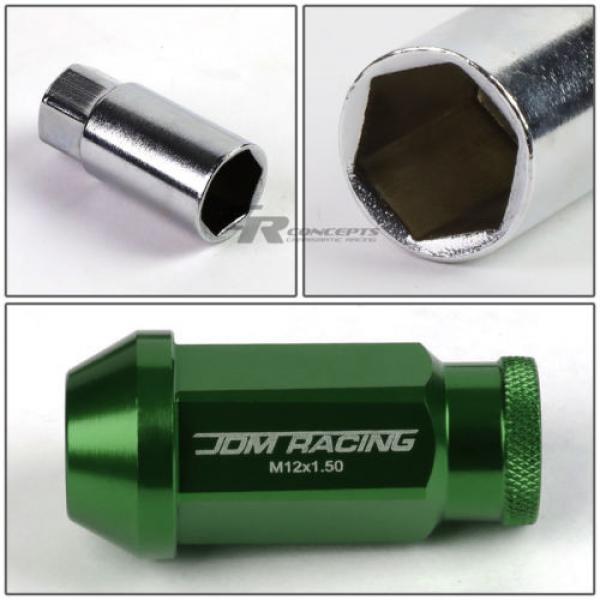 FOR IS250/IS350/GS460 20X RIM ACORN TUNER ALUMINUM WHEEL LUG NUTS+LOCK+KEY GREEN #5 image