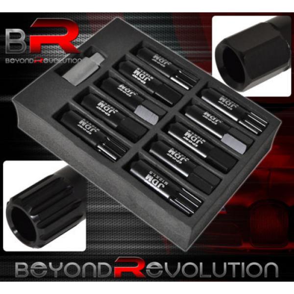 FOR MITSUBISHI M12x1.5MM LOCKING LUG NUTS DRIFT HEAVY DUTY ALUMINUM 20PC BLACK #2 image