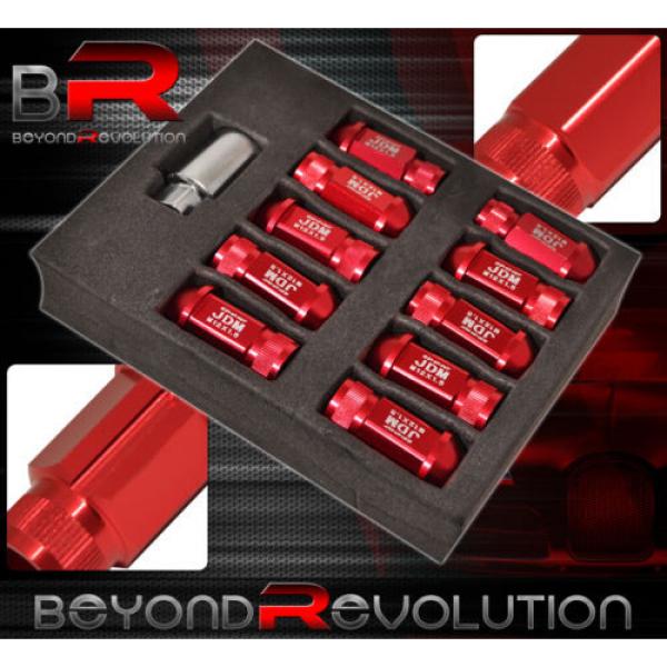 For Chrysler M12X1.5Mm Locking Lug Nuts 20Pc Jdm Extended Aluminum Anodized Red #2 image