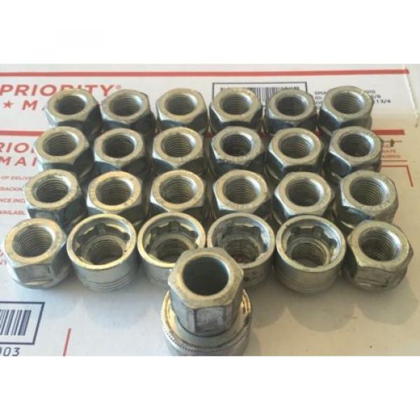 1988-2016 Silverado Sierra Escalade Under Cap Lug Nuts With Locks And Key 14x1.5 #2 image