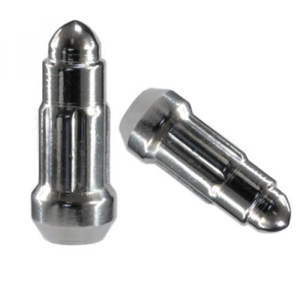 16 PIECE LOCKING BULLET STYLE LUG NUTS | TRIPLE CHROME PLATED | 12x1.25 THREAD #1 image