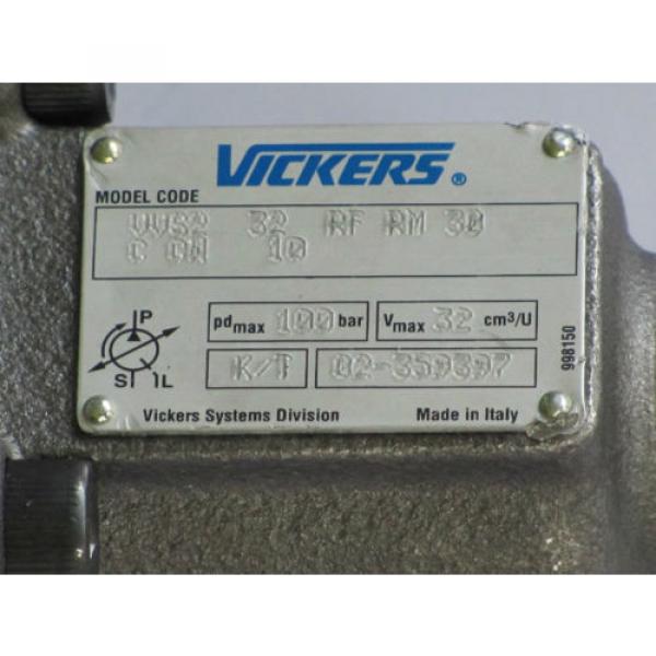 VICKERS HYDRAULIC # VV62 32 RF RM 30 C CW 10 NEW Pump #5 image