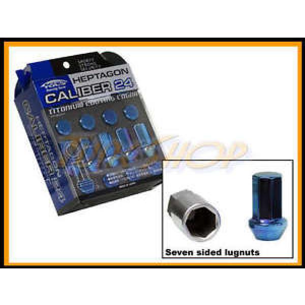 KICS CALIBER 24 TI-BLUE LOCK LUG NUTS 12X1.25 1.25 ACORN WHEELS RIMS CLOSE N #1 image