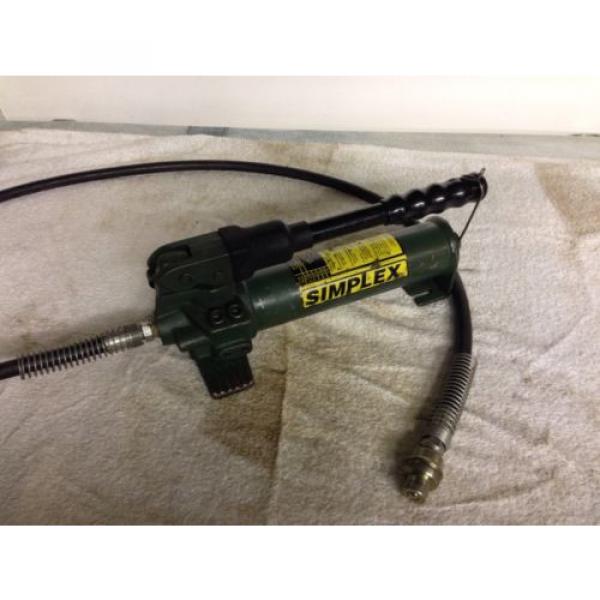 Simplex P 22 10,000 PSI 2 Stage Hydraulic w/ 6&#039; hose Enerpac Pump #2 image