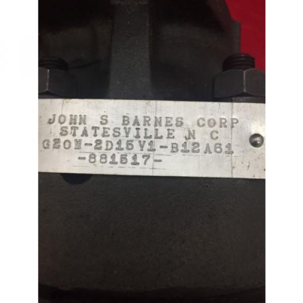 ONE NEW JOHN S. BARNES Rotary Hydraulic G20W2D15V1 Pump #2 image