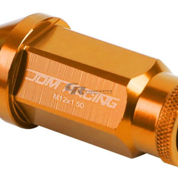 FOR CAMRY/CELICA/COROLLA 20X ACORN TUNER ALUMINUM WHEEL LUG NUTS+LOCK+KEY ORANGE #2 image