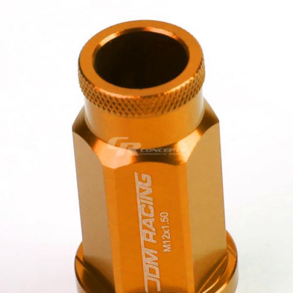 FOR CAMRY/CELICA/COROLLA 20X ACORN TUNER ALUMINUM WHEEL LUG NUTS+LOCK+KEY ORANGE #3 image