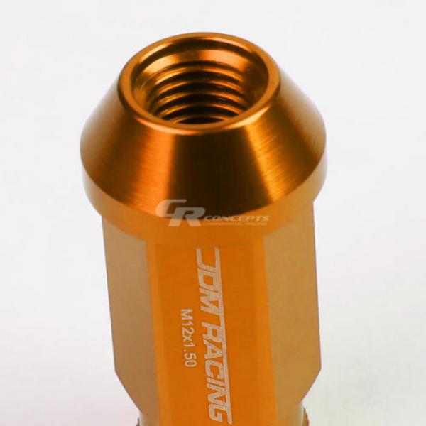 FOR CAMRY/CELICA/COROLLA 20X ACORN TUNER ALUMINUM WHEEL LUG NUTS+LOCK+KEY ORANGE #4 image