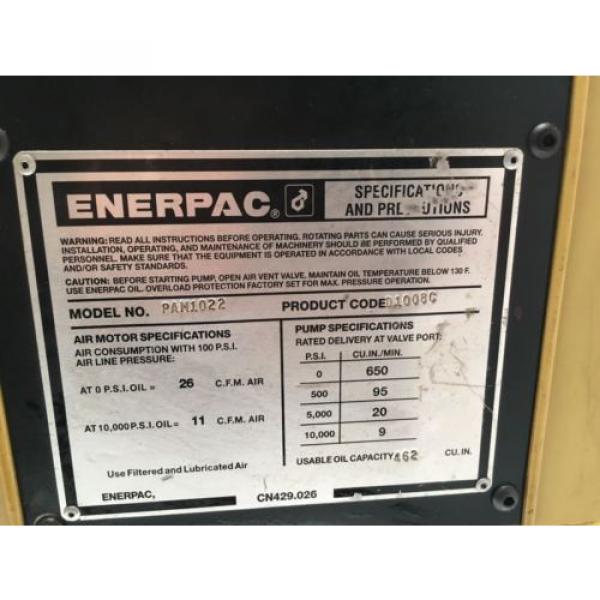 Enerpac PAM1022 Air Operated Hydraulic /Power Pack 700 BAR *Free Shipping* Pump #4 image