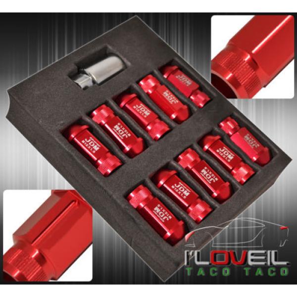 FOR HONDA M12X1.5MM LOCKING LUG NUTS DRIFTING HEAVY DUTY ALUMINUM 20PC SET RED #2 image