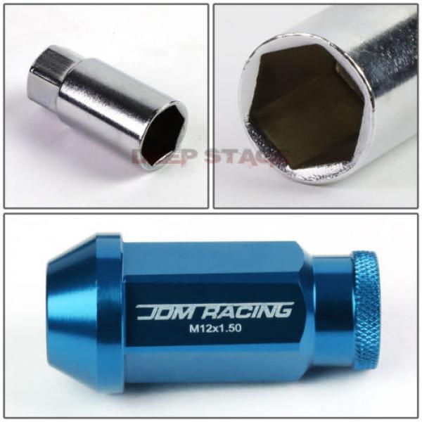 FOR CAMRY/CELICA/COROLLA 20 PCS M12 X 1.5 ALUMINUM 50MM LUG NUT+ADAPTER KEY CYAN #5 image