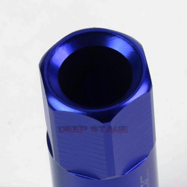 20 PCS M12 X 1.5 ALUMINUM ACORN TUNER LUG NUT/WHEEL LOCK+ADAPTER KEY BLUE #3 image