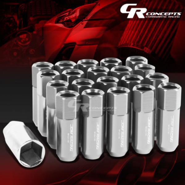 FOR IS250/IS350/GS460 20X EXTENDED ACORN TUNER WHEEL LUG NUTS+LOCK+KEY SILVER #1 image