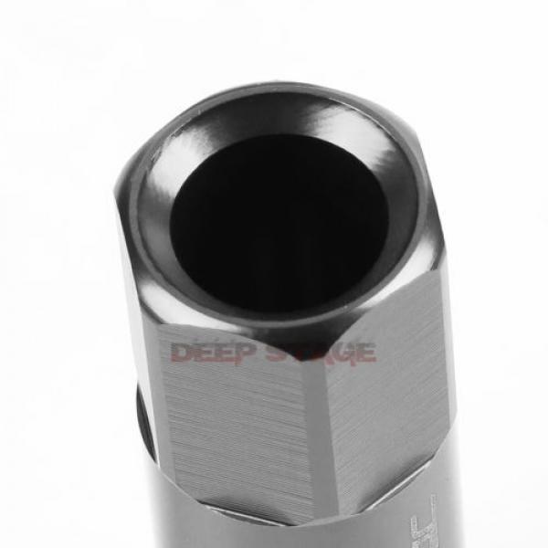 20 PCS M12 X 1.5 ALUMINUM ACORN TUNER LUG NUT/WHEEL LOCK+ADAPTER KEY SILVER #3 image