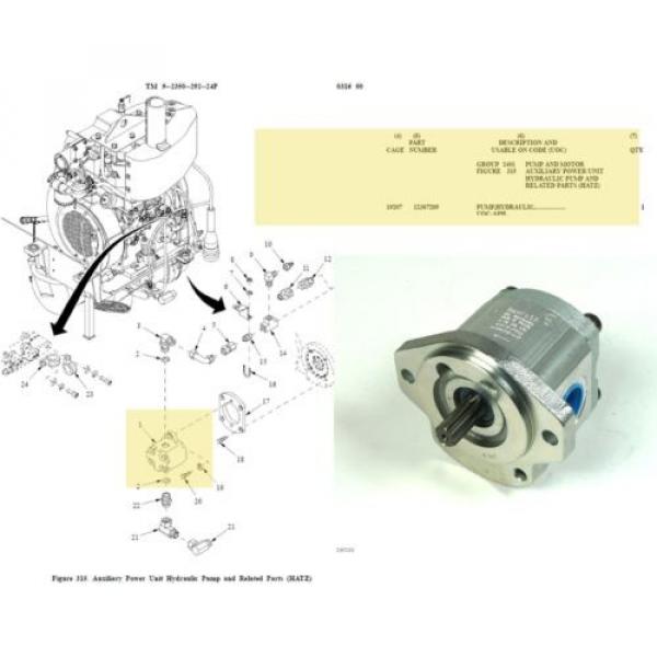 Bosh Rexroth AZPF-12-011-LRR12MB External Gear Hydraulic Pump. M88A2  Vehicles #1 image