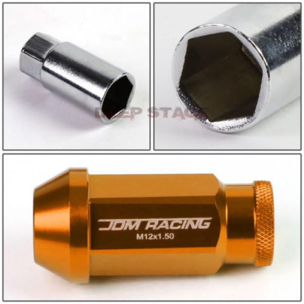 FOR IS250 IS350 GS460 20 PCS M12 X 1.5 ALUMINUM 50MM LUG NUT+ADAPTER KEY ORANGE #5 image