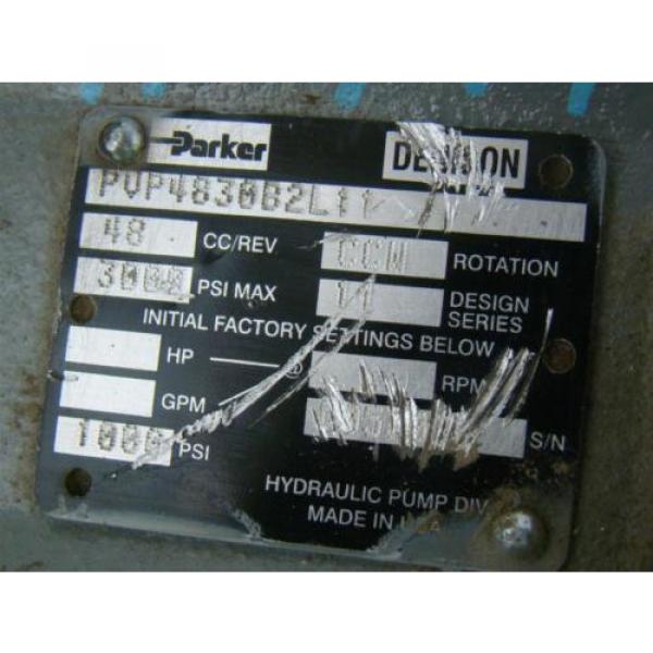 PARKER HYDRAULIC  .86&#034; SHAFT PVP4830B2L11 Pump #5 image